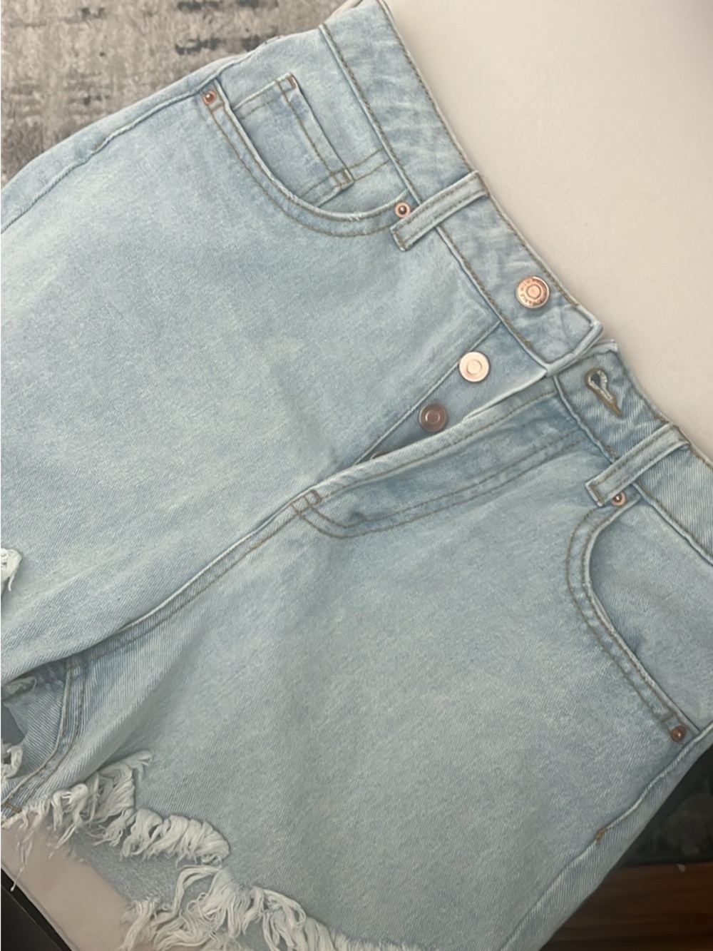 wild fable Light Blue Distressed Cropped Jeans